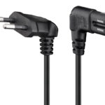 GOOBAY καλώδιο τροφοδοσίας Euro 97350, γωνιακό, 2x0.75 mm², 2m, μαύρο