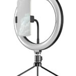 APEXEL φωτιστικό δαχτυλίδι LED APL-FL10JJ13Y με μίνι τρίποδα, Φ26cm