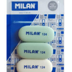 MILAN γόμα 124 BMM9203MP, παραλληλόγραμη 50 x 23 x 6mm, σετ 3τμχ