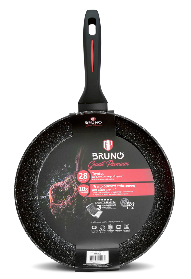 BRN-0114 BRUNO τηγάνι Granit Premium BRN-0114 με αντικολλητική επίστρωση, 28cm - Image 1