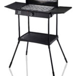 BRUNO επιδαπέδια ηλεκτρική ψησταριά BRN-0190, 2400W, με βάση & ρυθμιζόμενο θερμοστάτη, μαύρη