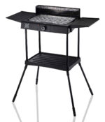 BRUNO επιδαπέδια ηλεκτρική ψησταριά BRN-0190, 2400W, με βάση & ρυθμιζόμενο θερμοστάτη, μαύρη