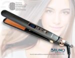 BRUNO ισιωτική πρέσα μαλλιών BRN-0217 με κεραμικές πλάκες, 45W, ψηφιακή ένδειξη, black-copper - Image 2