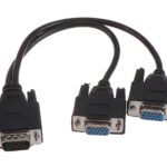 POWERTECH VGA splitter CAB-G039, 2 σε 1, HD, 0.20m, μαύρο