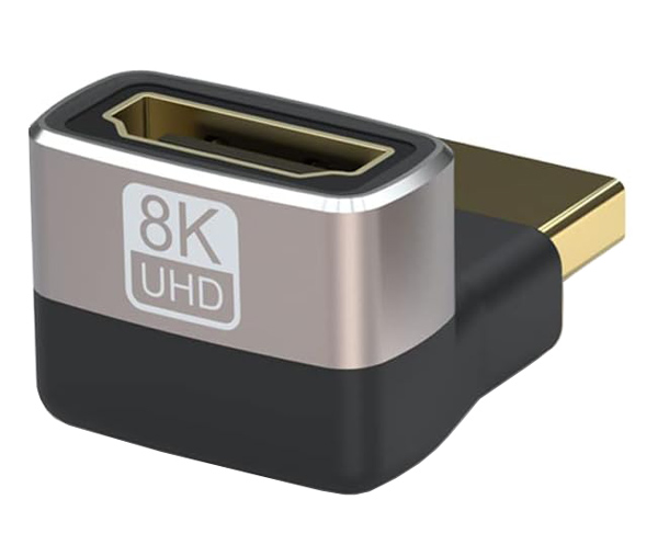 CAB-H159 POWERTECH αντάπτορας HDMI 2.1 CAB-H159, 8K/60Hz, γωνιακός, μαύρος - Image 1