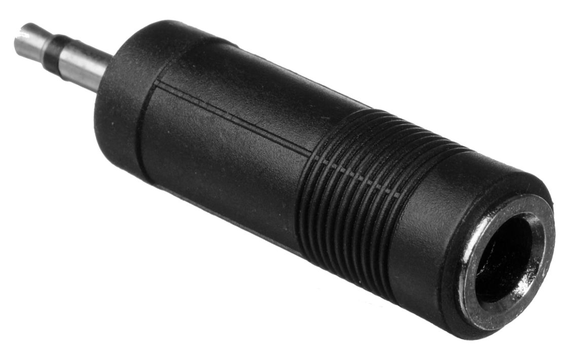 CAB-J023 POWERTECH αντάπτορας mono 3.5mm σε 6.35mm CAB-J023, μαύρος, 5τμχ - Image 1