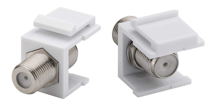 CAB-N154 POWERTECH F-Coupler adapter CAB-N154 για patch panel, λευκό - Image 1