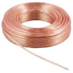 POWERTECH καλώδιο ήχου 2x 0.50mm² CAB-SP017, Copper, 10m, διάφανο