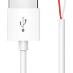 POWERTECH καλώδιο USB CAB-U156 με ελεύθερα άκρα, 1m, λευκό