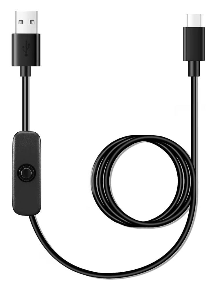 CAB-UC085 POWERTECH καλώδιο USB-C σε USB CAB-UC085 με διακόπτη, 2A, 2m, μαύρο - Image 1