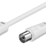 POWERTECH καλώδιο κεραίας RF αρσενικό - RF θηλυκό CAB-V018, λευκό, 10m