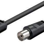 POWERTECH καλώδιο κεραίας RF αρσενικό - RF θηλυκό CAB-V019, μαύρο, 10m