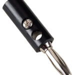 POWERTECH βύσμα μπανάνα plug CAB-V038, αρσενικό, 4.5mm, μαύρο, 4τμχ