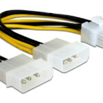 POWERTECH καλώδιο 2x molex 3pin σε 1x 8pin CAB-W041, 0.15m