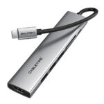 CABLETIME docking station CT-HBP2-AG7, 7 θυρών, USB-C, 4K, 100W, γκρι