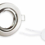 POWERTECH μεταλλικό πλαίσιο spot & ντουί GU10-003, χωνευτό, 81x31.5mm