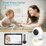 HELLOBABY ενδοεπικοινωνία μωρού HB6084L με κάμερα & οθόνη 5.5", 720p, PTZ - Image 2