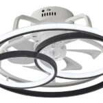 POWERTECH ανεμιστήρας οροφής HLL-0108 με LED φως, 50W, Φ50x21cm, μαύρος