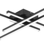 POWERTECH LED φωτιστικό οροφής HLL-0111, 50W, 4500K, 9x60x60cm, μαύρο