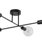 POWERTECH φωτιστικό οροφής HLL-0149, 4x E27, μεταλλικό, μαύρο