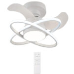 POWERTECH ανεμιστήρας οροφής HLL-0177 με LED φως, 96W, Φ60x28cm, λευκός