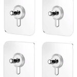 HOME USE αυτοκόλλητες βάσεις HUH-0156, 57x57mm, διάφανο, 4τμχ
