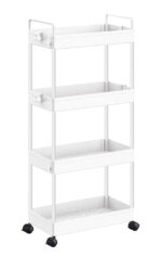 HOME USE τρόλει κουζίνας HUH-0163, 4 θέσεων, 40x21.5x91.5cm, λευκό