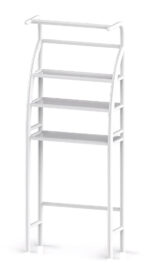 HOME USE ραφιέρα μπάνιου HUH-0222 με 3 ράφια, μεταλλική, 65x25x175cm, λευκή