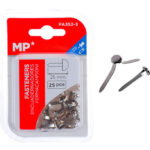 MP διχαλωτοί συνδετήρες PA352-3, μεταλλικοί, 25mm, ασημί, 25τμχ