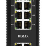 HIMAX industrial PoE switch PS1802FG-I, 8x GE PoE/2x GE/2x GF SFP θύρες, έως 1000Mbps
