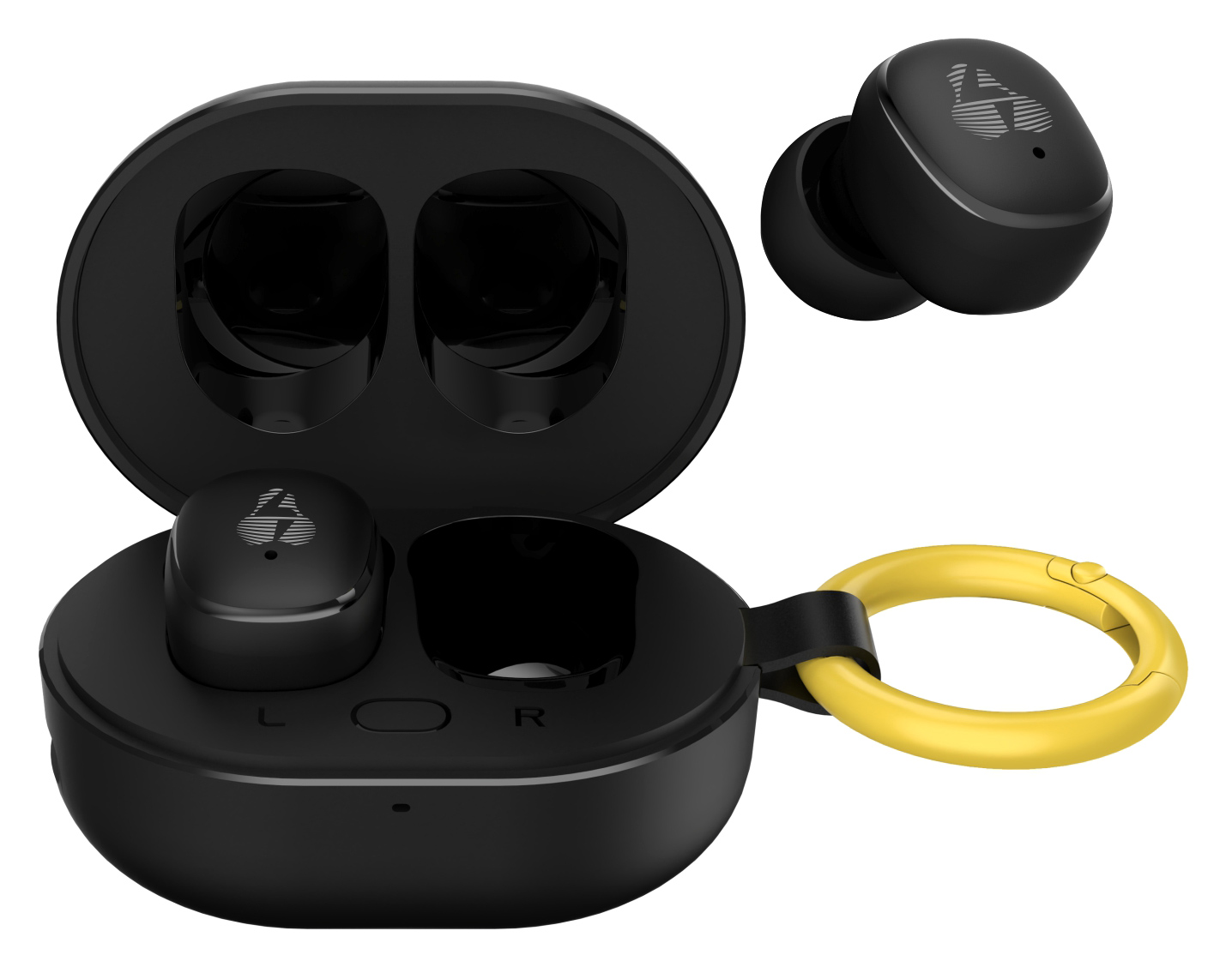 PT-1392 POWERTECH earphones με θήκη φόρτισης PT-1392, True Wireless, 6mm, 25/230mAh, μαύρα - Image 1