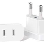 POWERTECH αντάπτορας πρίζας US σε EU PT-927, με ασφάλεια, 4.8mm, λευκός