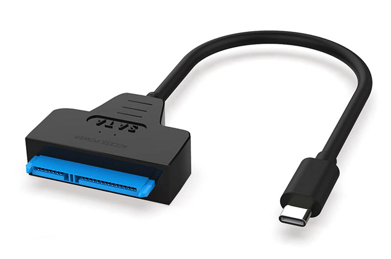PTH-083 POWERTECH καλώδιο σύνδεσης HDD/SSD PTH-083, USB-C σε SATA, 6Gbps, μαύρο - Image 1