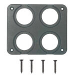 POWERTECH πάνελ πρίζας για σκάφη & οχήματα PTL-016, 4 θέσεις, 102x85mm