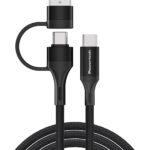 POWERTECH καλώδιο USB & USB-C σε USB-C PTR-0158, PD 60W, copper, 1.5m, μαύρο