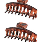 ROXXANI κλιπ μαλλιών RXN-0014, καφέ, 11cm, 2τμχ