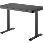 BRATECK ηλεκτρικό γραφείο S08-22DSWW με συρτάρι, 118x60x72~120cm, μαύρο