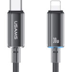 USAMS καλώδιο Lightning σε USB-C US-SJ659, 30W, 480Mbps, 1.2m, μαύρο