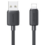USAMS καλώδιο Lightning σε USB US-SJ689, 2.4A, 480Mbps, 1m, μαύρο
