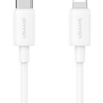 USAMS καλώδιο Lightning σε USB-C US-SJ712, 30W, 480Mbps, 1m, λευκό