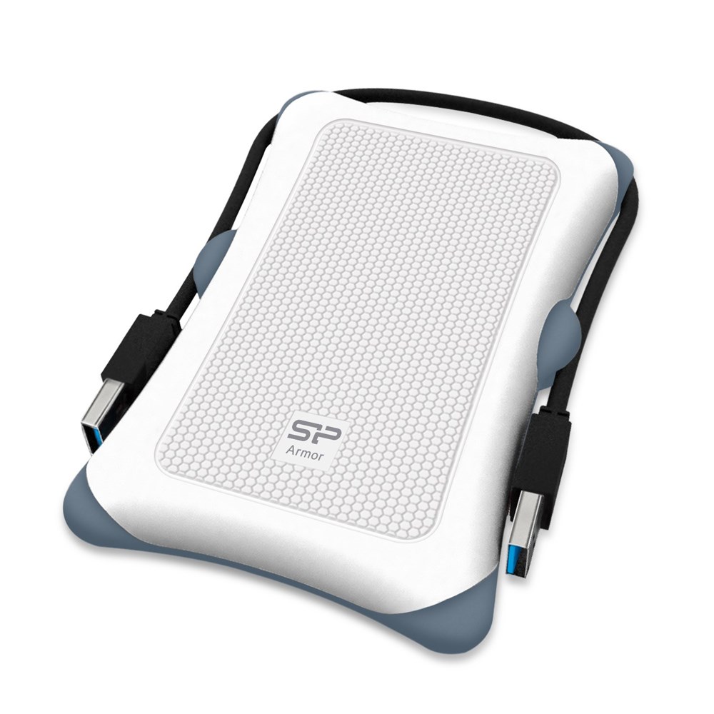 SP020TBPHDA30S3W SILICON POWER εξωτερικός HDD Armor A30, 2TB, USB 3.2, λευκός - Image 1