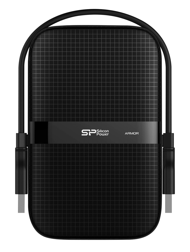SP020TBPHDA60S3A SILICON POWER εξωτερικός HDD Armor A60, 2TB, USB 3.2, μαύρος - Image 1