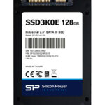 SILICON POWER industrial 2.5" SATA III SSD SSD3K0E, 128GB, 540/520MBps, 3D TLC, -20~75 °C