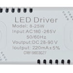 LED Driver SPHLL-DRIVER-011, 8-25W, 1.7x3.6x7cm
