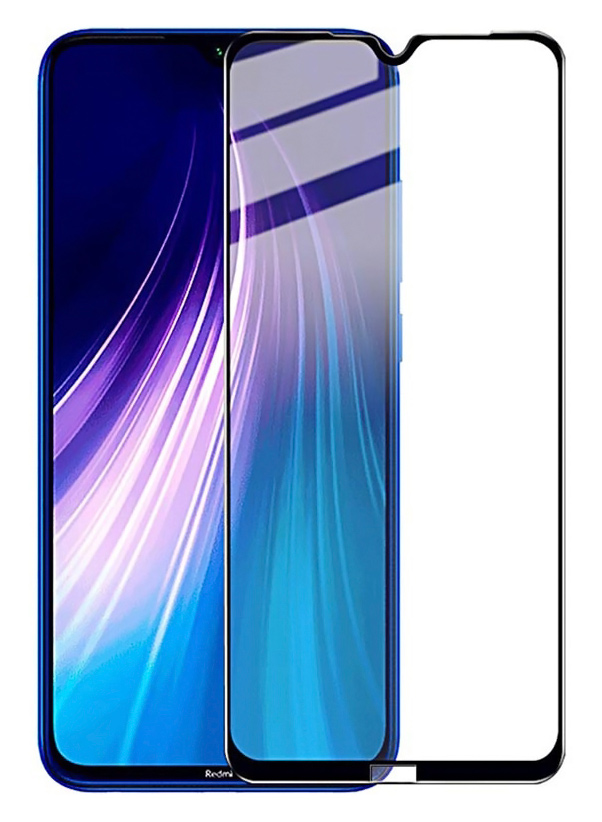 TGC-0365 POWERTECH Tempered Glass 5D, Full Glue, Xiaomi Redmi Note 8T, μαύρο - Image 1