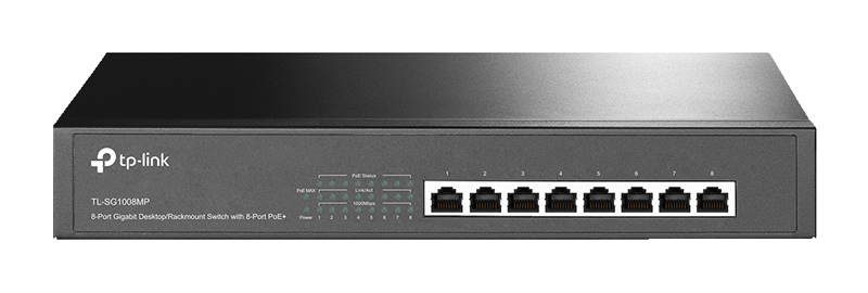 TL-SG1008MP TP-LINK desktop/rackmount switch TL-SG1008MP, 8-Port PoE+, Ver. 2.0 - Image 1