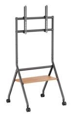 BRATECK βάση τηλεόρασης δαπέδου TTF13E-46FW, 37-86", έως 80kg, με ράφι & ροδάκια