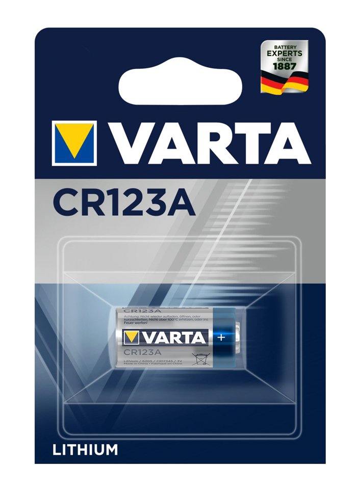 VCR123A VARTA μπαταρία λιθίου CR123A, 3V, 1τμχ - Image 1