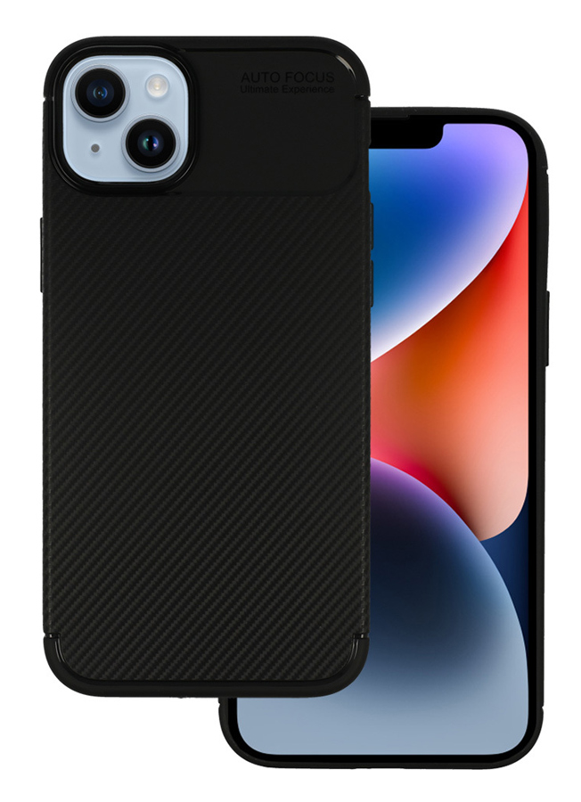 VNS-0056 VENNUS Θήκη Carbon Elite VNS-0056 για iPhone 14 Plus, μαύρη - Image 1