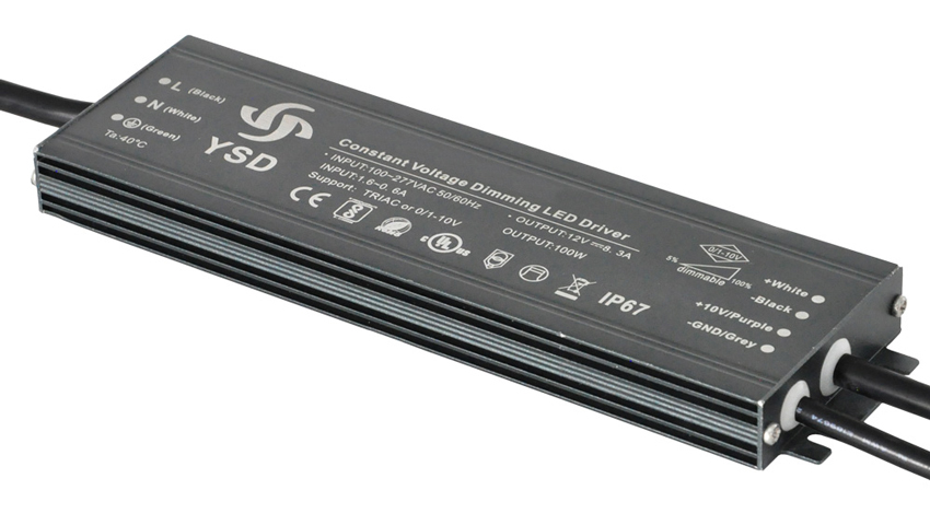 YSD-100WUGF-12 YSD τροφοδοτικό DC 100WUGF-12, 12VDC, 100W, 8.3A, IP67, dimmable - Image 1